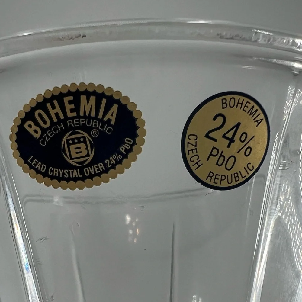 Vintage Bohemia Czech Republic Lead Crystal Vase‎